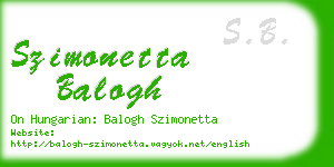 szimonetta balogh business card